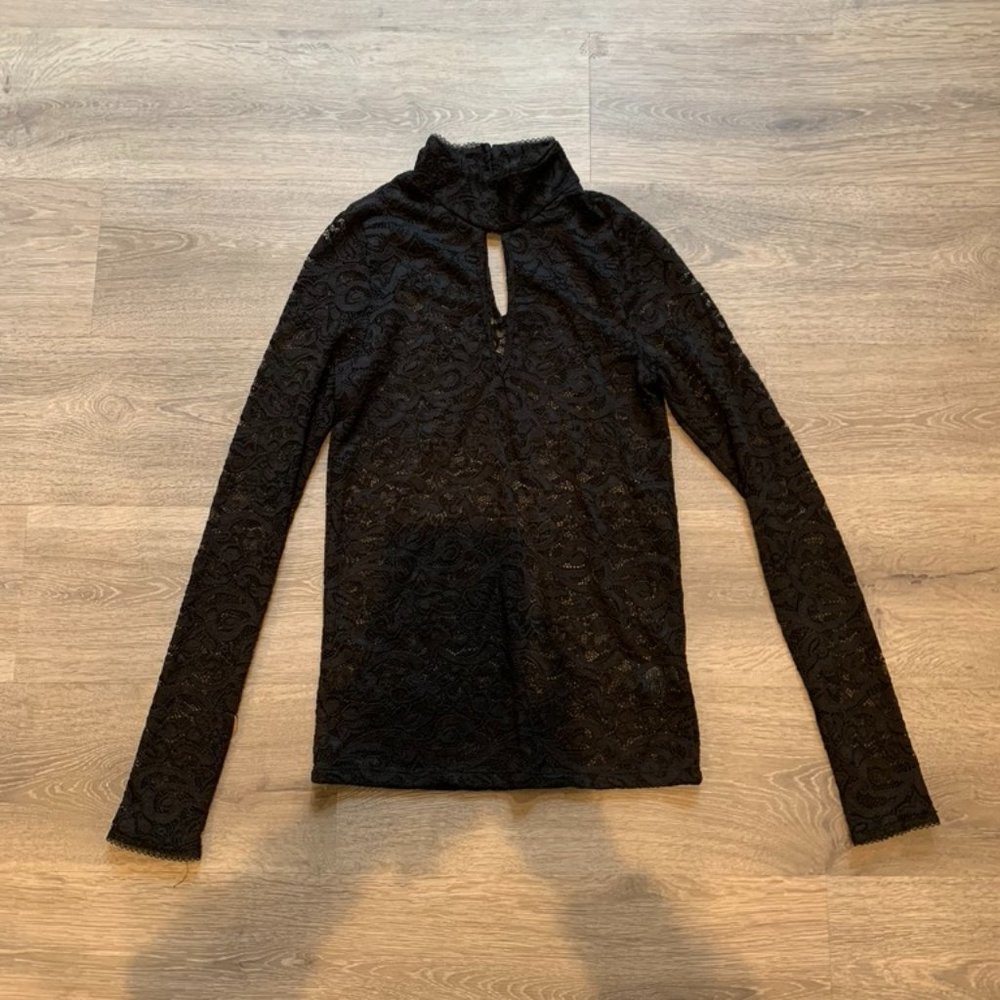 Calvin Rucker Black Lace Top